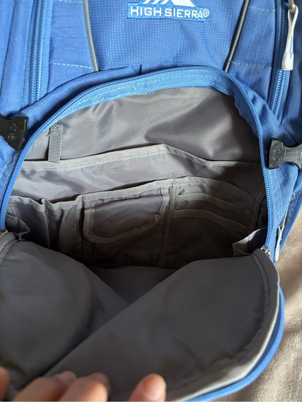 High Sierra Periwinkle Blue Backpack Many Compartments School Ready Big